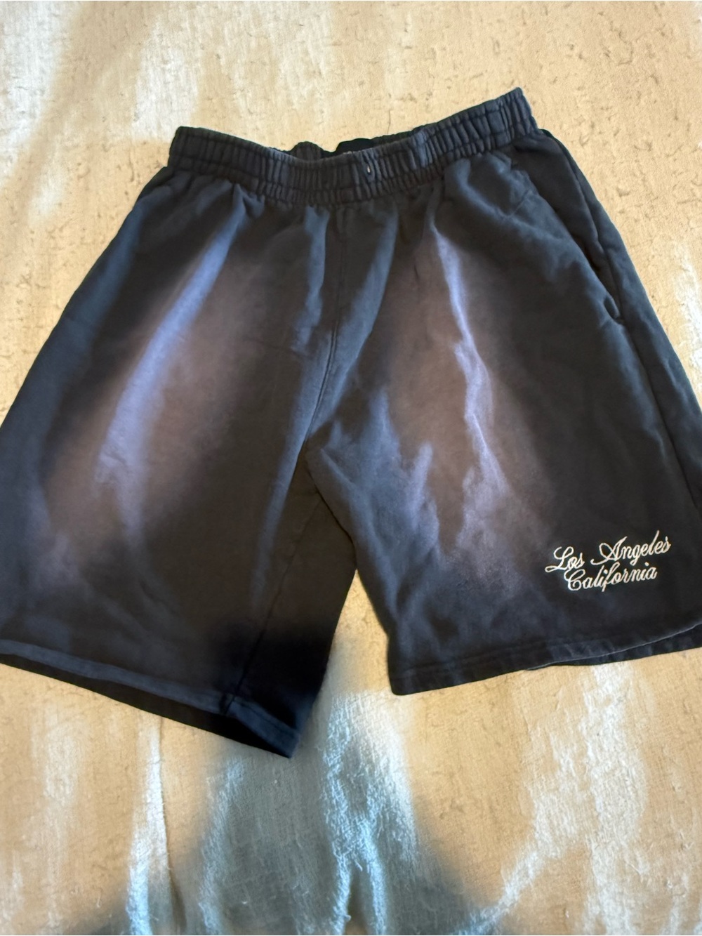 PacSun Men's Black Athletic Shorts with Script Logo